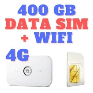400Gb data sim + Modem Mifi